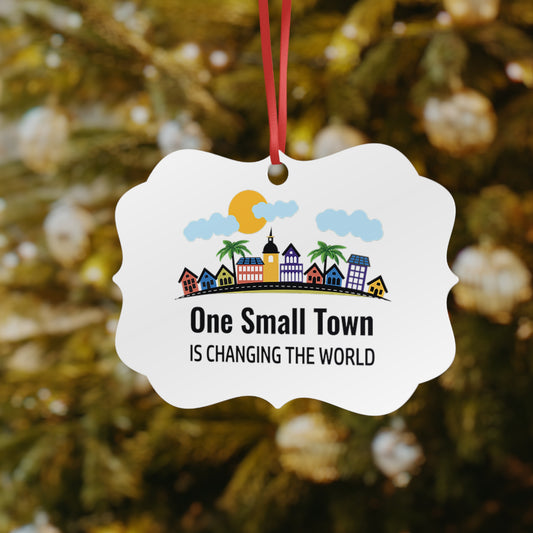 One Small Town Aluminum Ornaments, 1pc